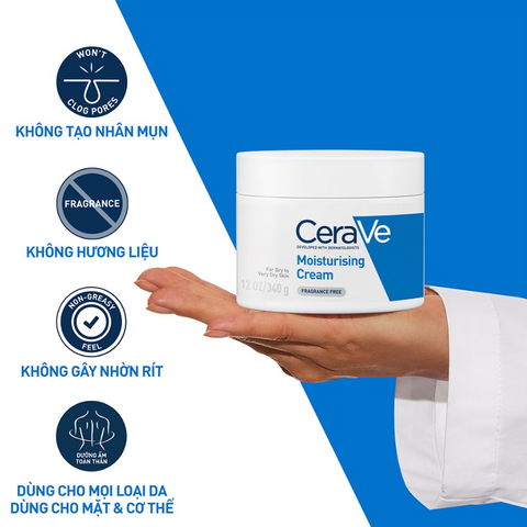 Kem Dưỡng CeraVe Cho Da Khô Đến Rất Khô - Moisturising Cream
