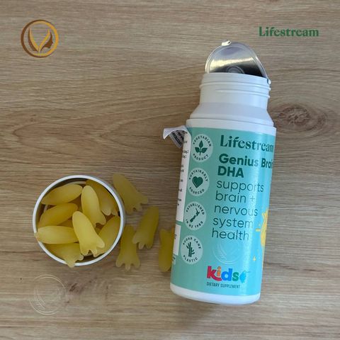 Viên uống bổ não, tăng cường trí nhớ tập trung cho trẻ em Lifestream Genius Brains DHA Kids 30 viên