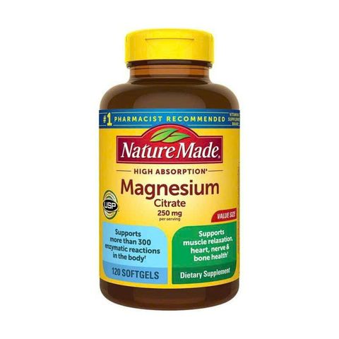 Viên uống bổ sung Magie Nature Made Magnesium 250mg-120v