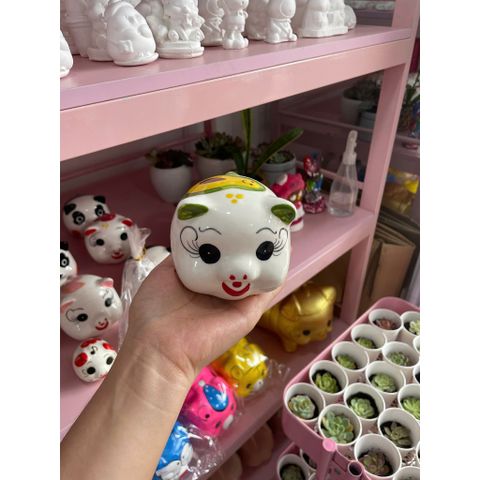 [Lỗ tròn] Heo Sứ Mini Họa Tiết Ngẫu Nhiên