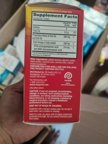 megared krill oil Dầu tôm Schiff MegaRed Advanced 4in1 Omega-3 Fish + Krill Oil hỗ trợ mắt não tim mạch và xương khớp 729792