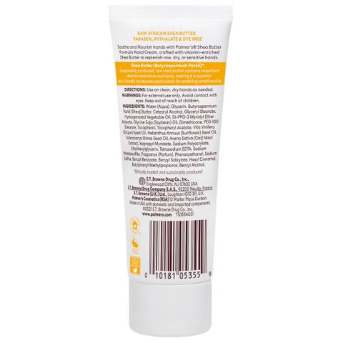 Kem dưỡng da tay Palmer's  Raw Shea Nourish Hand Cream 96g
