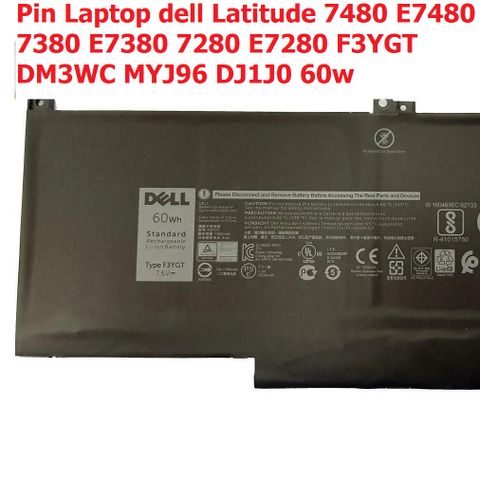 [Pin zin] Pin Laptop dell Latitude 7480 E7480 7380 E7380 7280 E7280 F3YGT DM3WC MYJ96 DJ1J0 60w PHỤ KIỆN LAPTOP