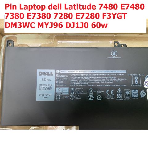 Pin Laptop Dell Latitude 7480 E7480 7380 E7380 E7280 60W Chính Hãng - Bền Bỉ và Hiệu Suất Cao, Thay Thế Tối Ưu 731785