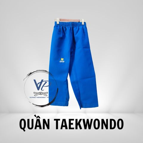 QUẦN TAEKWONDO FULL MÀU VẢI SỌC LOGO KWON