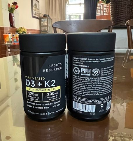 Vitamin D3 + K2 Plant Based Vegan 30Viên - Hỗ Trợ Sức Khỏe Xương Khớp & Miễn Dịch, Không Chứa Gluten & Non-GMO