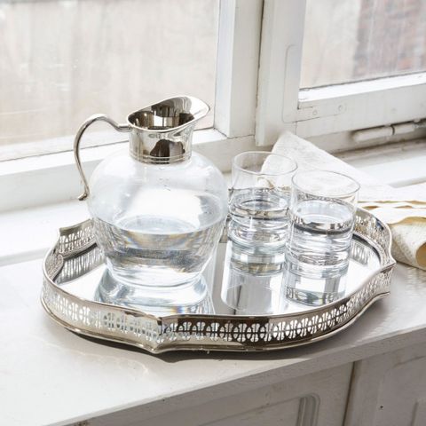 Khay đựng đồ Loberon TABLETT CUMONT màu bạc 733031
