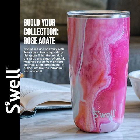 Cốc Giữ Nhiệt S’well Rose Agate Kèm Nắp, 530ml