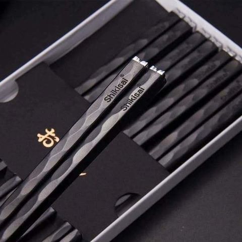 Set 5 Đũa Nhật Kháng Khuẩn Shikisai hoa anh đào Chịu Nhiệt, Chống Trượt