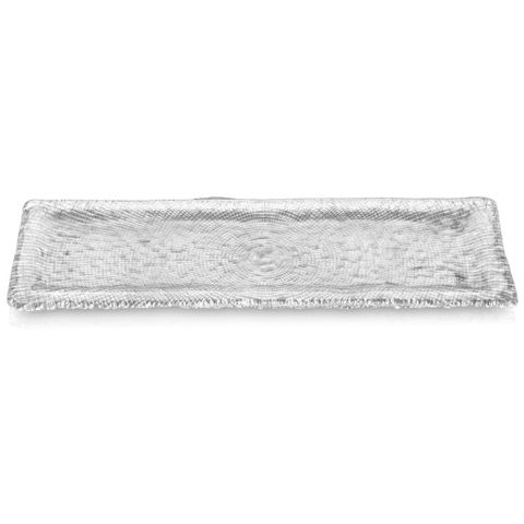 Đĩa chữ nhật IVV Diamante trắng