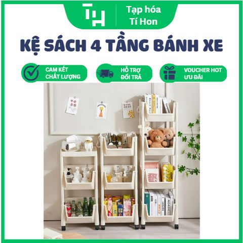 Kệ sách 4 tầng bánh xe (TH301)