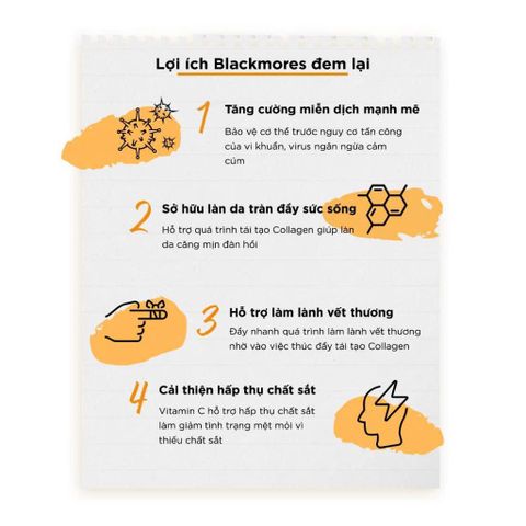 [Nhập khẩu chính ngạch] Viên uống Blackmores Bio C 1000mg - Bổ sung vitamin C, tăng cường sức khỏe (31 viên)