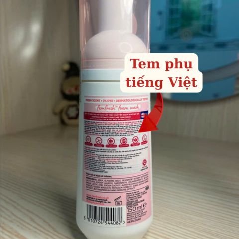 [Nhập khẩu chính ngạch] Femfresh Foam Wash With Shea Butter & Oat Milk Extracts - Bọt vệ sinh phụ nữ (150 ml)