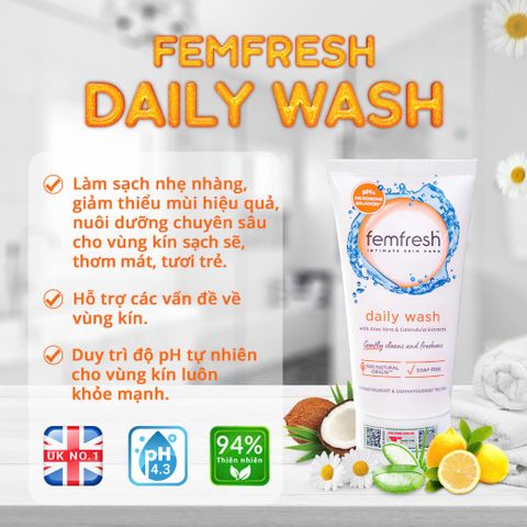 [Nhập khẩu chính ngạch] Femfresh Daily Intimate Wash - Dung Dịch vệ sinh phụ nữ hàng ngày (50ml)