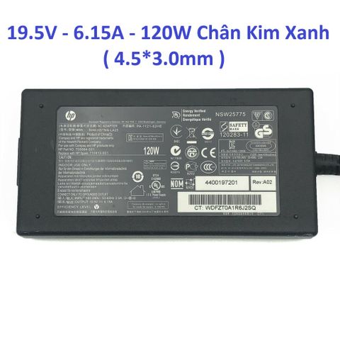 [Sạc zin] Sạc laptop HP 19.5V - 6.15A - 120W Chân Kim Xanh PHỤ KIỆN LAPTOP
