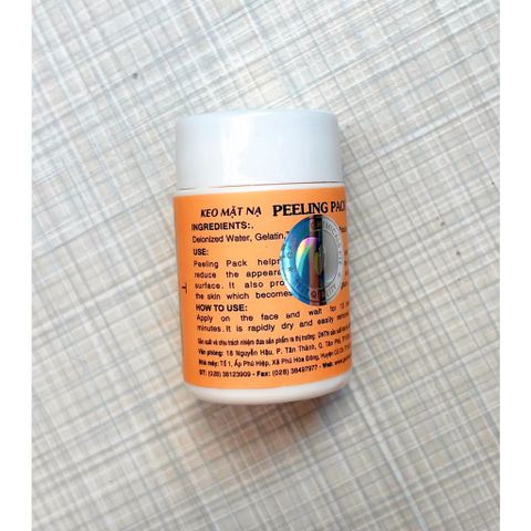 Hộp keo lột mụn cám, mụn đầu đen Peeling Pack 60g(Tặng kèm 8 mặt nạ giấy)- Hoặc 25g(Tặng kèm 3 mặt nạ giấy)