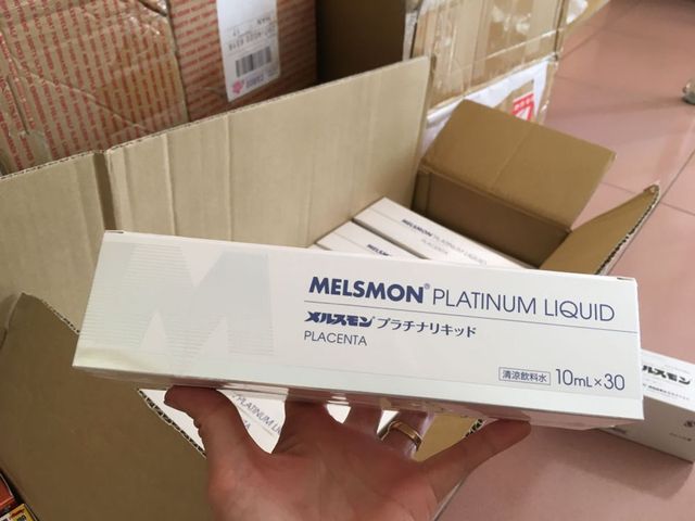 Nước uống nhau thai ngựa Melsmon Platinum ,  tái tạo collagen, làm giảm nếp nhăn, nám da, tàn nhan