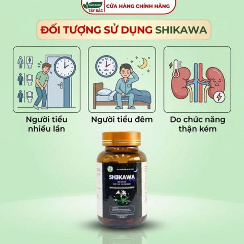 Viên uống tiểu đêm SHIKAWA -  Bổ Thận, hỗ trợ tiểu nhiều lần, tiểu đêm, tiểu không tự chủ (Chính Hãng Hộp 30 Viên)