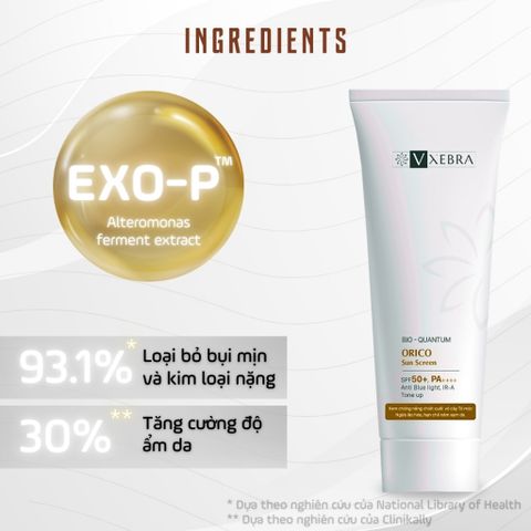 [Organic] Kem Chống Nắng Vxebra SPF50+ chống nắng hiệu quả PA ++++, thấm nhanh & không bết dính 50mL