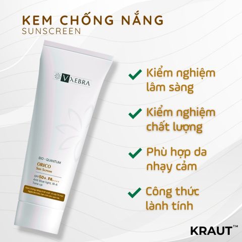 [Organic] Kem Chống Nắng Vxebra SPF50+ chống nắng hiệu quả PA ++++, thấm nhanh & không bết dính 50mL