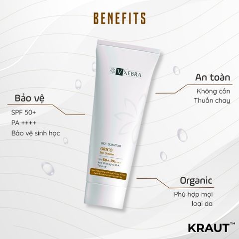 [Organic] Kem chống nắng Vxebra - SPF 50+ PA++++ bảo vệ da hiệu quả, nhẹ nhàng không nặng mặt 50mL
