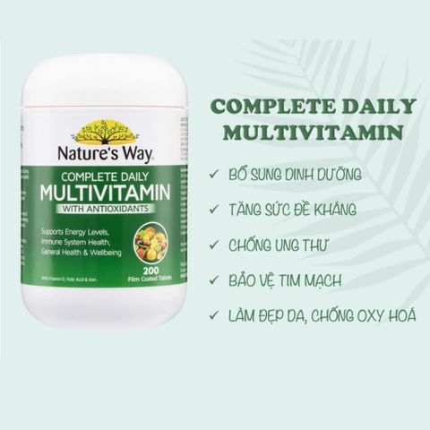Nature’s Way Complete Daily Multivitamin Vitamin & Khoáng Chất Tổng Hợp 200 Viên