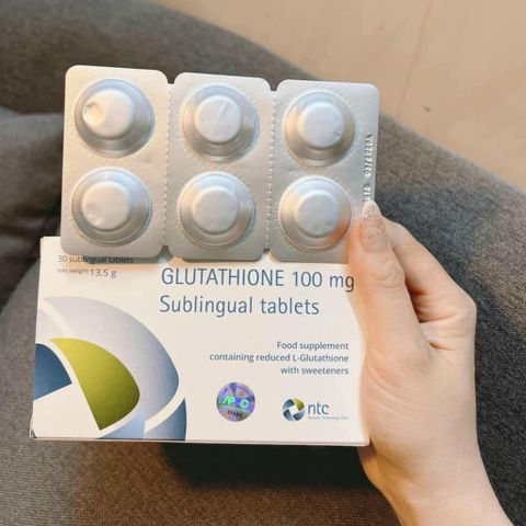 Glutathione Sublingual Tablets Viên Ngậm Trắng Da & Chống Oxy Hóa 100mg