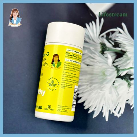 Viên uống omega3 thuần chay từ Tảo biển New Zealand Lifestream Vegan Omega-3 (45 viên)