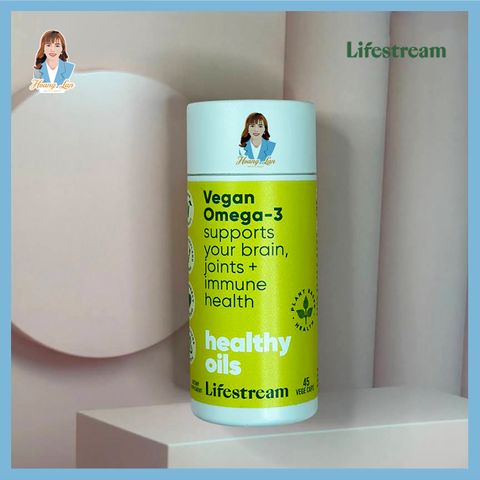 Viên uống omega3 thuần chay từ Tảo biển New Zealand Lifestream Vegan Omega-3 (45 viên)