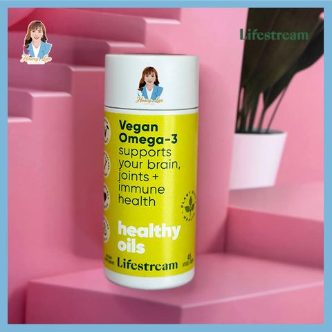 Viên uống omega3 thuần chay từ Tảo biển New Zealand Lifestream Vegan Omega-3 (45 viên)