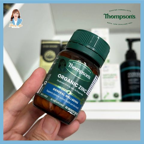 Viên uống kẽm hữu cơ New Zealand Thompson’s Organic Zinc 80 viên