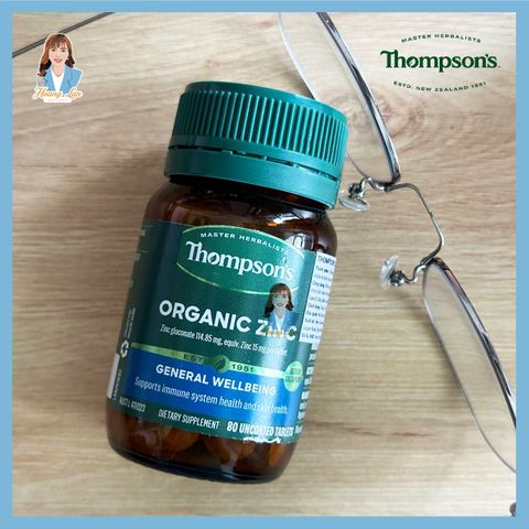 Viên uống kẽm hữu cơ New Zealand Thompson’s Organic Zinc 80 viên