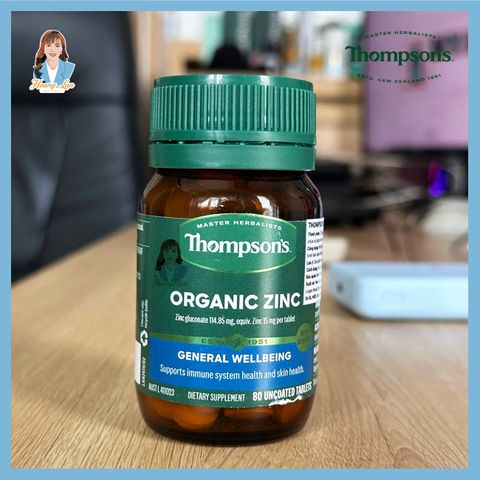 Viên uống kẽm hữu cơ New Zealand Thompson’s Organic Zinc 80 viên