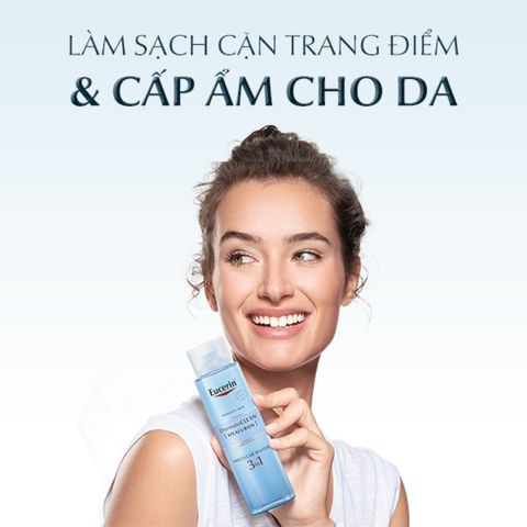 Nước Tẩy Trang Eucerin DermatoCLEAN 400ml - Nước Tẩy Trang Dịu Nhẹ Cho Da Nhạy Cảm, Cấp Ẩm, Làm Sạch Makeup 3 In 1