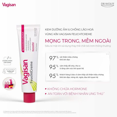 (Đức) Kem Dưỡng Ẩm Chống Lão Hoá Vùng Kín Vagisan Hỗ Trợ Giảm Khô Hạn