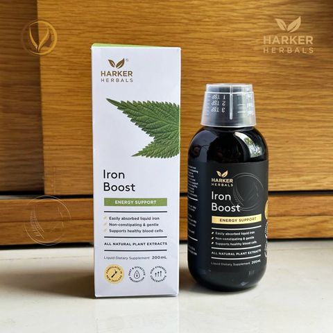 Siro bổ máu, cấp sắt cho mẹ bầu & người thiếu máu Harker Herbals Iron Boost 200ml