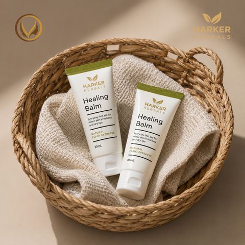 Cao xoa dịu vết thương, phục hồi da khô, môi nứt nẻ, côn trùng cắn Harker Herbals Healing Balm 30ml