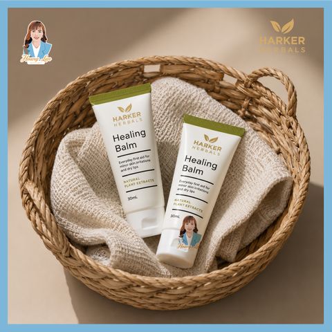Cao xoa dịu vết thương, phục hồi da khô, môi nứt hăm tã New Zealand Harker Herbals Healing Balm 30ml