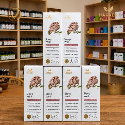 Siro ngủ ngon, hỗ trợ dễ ngủ và giúp ngủ sâu giấc Harker Herbals Sleep Well 200ml - Chính hãng New Zealand