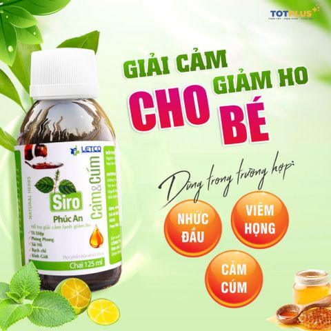 Siro Cảm Cúm Phúc An 125ml – Hỗ Trợ Giảm Ho, Cảm Lạnh Cho Trẻ Em