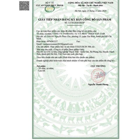 Siro Ho COLEUSCIN 500 – Giảm Ho, Tiêu Đờm, An Toàn Cho Trẻ Sơ Sinh Và Phụ Nữ Mang Thai - Hộp 30 gói