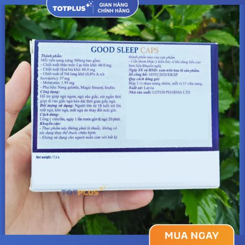 Viên Uống Ngủ Ngon Good Sleep – Hỗ Trợ Ngủ Ngon, Cải Thiện Giấc Ngủ Giúp Ngủ Ngon Và Sâu Giấc Hơn