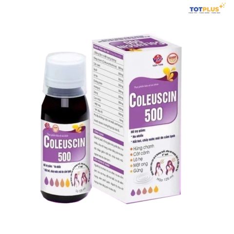 Siro Ho Cảm Coleuscin 500 – Hỗ Trợ Giảm Ho, Cảm Lạnh, An Toàn Cho Trẻ Nhỏ Và Phụ Nữ Mang Thai