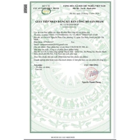 Siro Ho Cảm Coleuscin 500 – Hỗ Trợ Giảm Ho, Cảm Lạnh, An Toàn Cho Trẻ Nhỏ Và Phụ Nữ Mang Thai