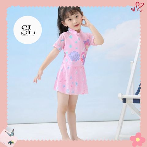 ĐỒ BƠI HỒNG CHO BÉ NỮ CUTE XINH XẮN