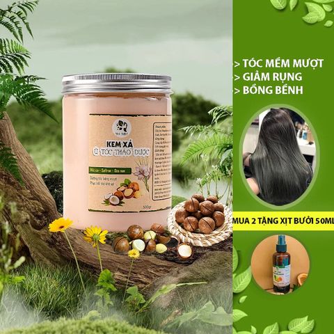 Dầu xả mắc ca phục hồi, dưỡng tóc bóng mượt [Mua 2 tặng xịt bưởi]