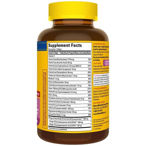 Vitamin tổng hợp cho bà bầu Prenatal Folic Acid DHA 150 Viên Mỹ_Bee Mart