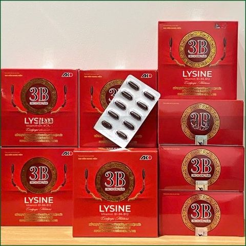 1 HỘP LYSINE VITAMIN B1 B6 B12 - HỖ TRỢ TĂNG CƯỜNG SỨC KHỎE, GIẢM MỆT MỎI, CHẬM TAY DO THIẾU VITAMIN NHÓM B - HỘP 100 VIÊN
