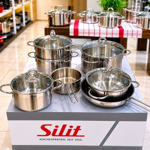 Bộ nồi Silit Diamant 7 món inox 18/10 dùng cho bếp từ nội địa Đức