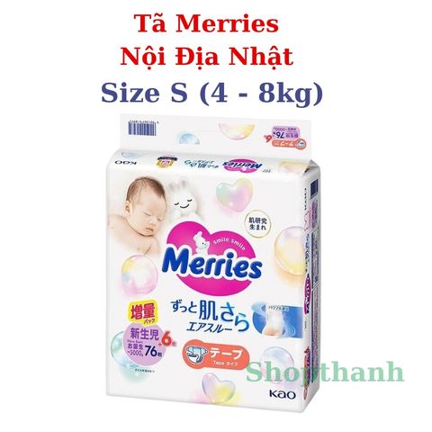 Tã Bỉm Merries Nhật Bản Êm Mềm Thoáng Khí Ngăn Ngừa Hăm Cho Bé Từ Sơ Sinh Đến Bé Biết Đi